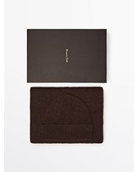 MASSIMO DUTTI - 100% Cashmere Ribbed Scarf And Hat Set - Lyst