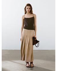 MASSIMO DUTTI - Top Con Spalline Sottili Strutturato - Lyst
