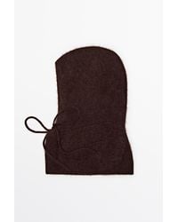 MASSIMO DUTTI - 100% Cashmere Knit Balaclava With Drawstring - Lyst