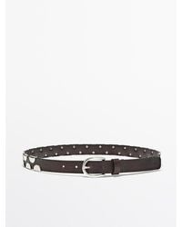 MASSIMO DUTTI - Belt With Metal Appliqués - Lyst