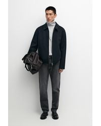 MASSIMO DUTTI - Double-Knit Wool Blend Jacket - Lyst