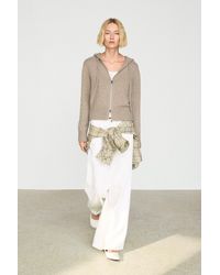 MASSIMO DUTTI - 100% Cashmere Hooded Zip-Up Cardigan - Lyst