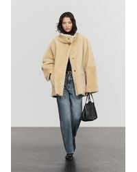 MASSIMO DUTTI - Reversible Fur Leather Coat - Lyst