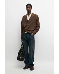 MASSIMO DUTTI - Marled Knit Cardigan With Wool - Lyst
