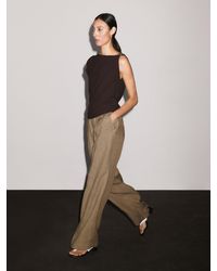 MASSIMO DUTTI - Pantalón Fluido 100% Lino - Lyst