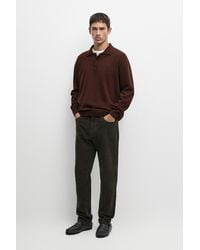 MASSIMO DUTTI - Wool Blend Polo Sweater - Lyst