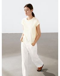 MASSIMO DUTTI - Camiseta Manga Corta 100% Algodón Mercerizado - Lyst