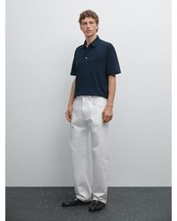 MASSIMO DUTTI - Poloshirt Aus 100 Baumwolle Mit Pikee-Strukturmuster - Lyst