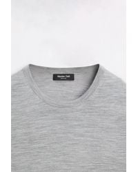 MASSIMO DUTTI - Short Sleeve Wool Blend T-Shirt - Lyst