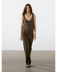 MASSIMO DUTTI - Leichtes Top Mit Schleife - Lyst