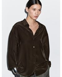 MASSIMO DUTTI - Camisa Fluida Tejido Técnico - Lyst
