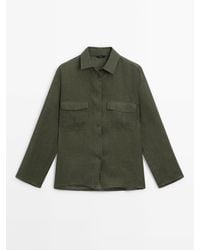 MASSIMO DUTTI - 100% Linen Shirt With Pockets - Lyst