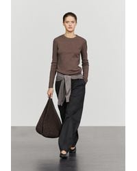 MASSIMO DUTTI - 100% Cotton Long Sleeve T-Shirt - Lyst