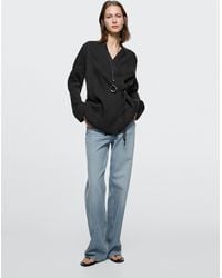 MASSIMO DUTTI - High-Waist Wide-Leg Jeans - Lyst