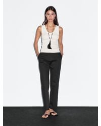 MASSIMO DUTTI - Pantalón Straight Fit Mezcla Algodón - Lyst