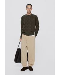 MASSIMO DUTTI - Wool-Blend Cable-Knit Sweater - Lyst