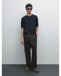 MASSIMO DUTTI - Maglia A Maniche Corte 100% Cotone - Lyst