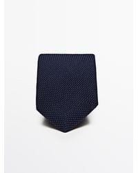 MASSIMO DUTTI - 100% Garza Silk Micro Textured Tie - Lyst