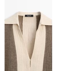 MASSIMO DUTTI - Flowing Textured Linen Blend Blouse - Lyst