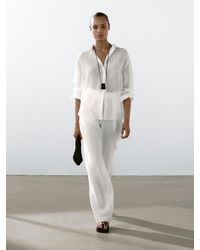 MASSIMO DUTTI - Flowing Ramie Blend Shirt - Lyst