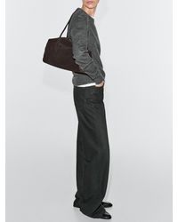 MASSIMO DUTTI - Split Leather West Satchel Bag - Lyst