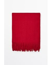 MASSIMO DUTTI - Wool Blend Scarf With Fringing - Lyst