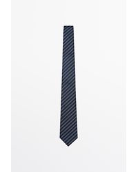 MASSIMO DUTTI - 100% Silk Double Stripe Tie - Lyst