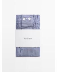 MASSIMO DUTTI - 100% Cotton Striped Boxers - Lyst