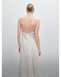 MASSIMO DUTTI Open Back Halter Top in Red | Lyst UK