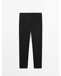 MASSIMO DUTTI - Relaxed Fit Trousers With Pocket Detail - Lyst