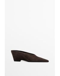 MASSIMO DUTTI - Leather Slingback Heel - Lyst