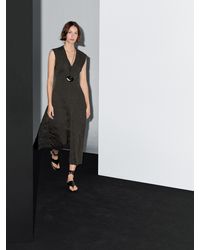 MASSIMO DUTTI - Vestido Largo Plisado Efecto Arrugado - Lyst