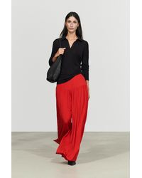 MASSIMO DUTTI - Flowing Viscose Skort With Wide Waistband - Lyst