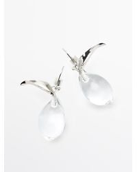 MASSIMO DUTTI - Mini Glass Lemon Earrings - Lyst