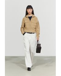 MASSIMO DUTTI - Zip-Up Knit Cardigan With Cotton - Lyst