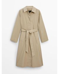 MASSIMO DUTTI - Trench Coat With Vents - Lyst