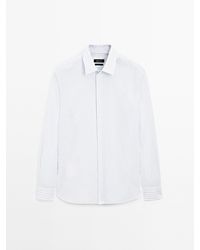 MASSIMO DUTTI - Regular Fit Gestreept Overhemd - Lyst