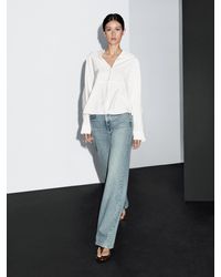 MASSIMO DUTTI - Camisa Cuello Mao Corte Delantero - Lyst