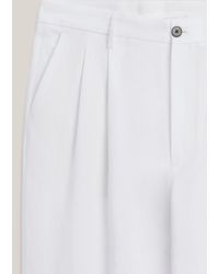 MASSIMO DUTTI - Linen Double Dart Detail Pants - Lyst