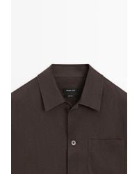 MASSIMO DUTTI - Sobrecamisa Detalle Bolsillos Lino Total Look - Lyst