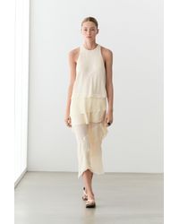 MASSIMO DUTTI - Flowing Midi Dress With Ruffles - Lyst