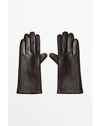 MASSIMO DUTTI - Nappa Leather Gloves - Lyst