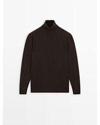 MASSIMO DUTTI - Tricot 100% Kasjmier Coltrui - Lyst