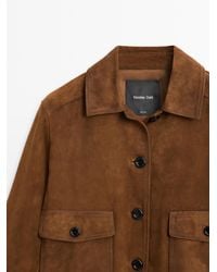 MASSIMO DUTTI - Suede Leather Jacket - Lyst