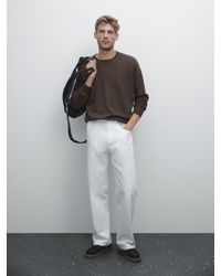 MASSIMO DUTTI - Jersey Punto Cuello Redondo Cashmere - Lyst