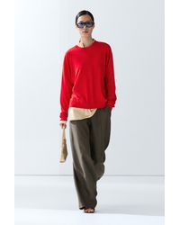MASSIMO DUTTI - Fine-Knit Wool Blend Sweater - Lyst