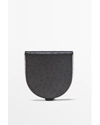 MASSIMO DUTTI - Textured Compact Nappa Leather Purse - Lyst