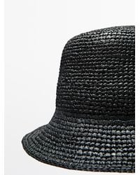 MASSIMO DUTTI - Raffia Bucket Hat - Lyst