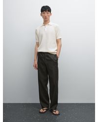 MASSIMO DUTTI - Polo En Maille Texturée De Coton - Lyst