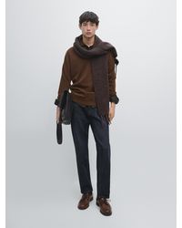 MASSIMO DUTTI - Jersey Polo Punto Cuello Pico 100% Lana - Lyst